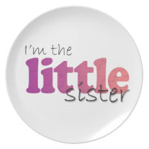 Little Sister - purple & pink flowers Dinner Plate