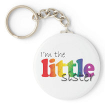 Little Sister - rainbow flowers Keychains