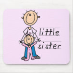 Little Sister with Big Brother T-shirts and Gifts Mouse Pad