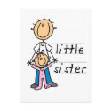 Little Sister with Big Brother T-shirts and Gifts postcards by stick_figures Little Sister with Big Brother T-shirts and Gifts postcards