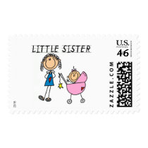 Little Sister With Big Sis Tshirts Postage Stamp