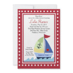 Little Skipper Sailboat 5x7 Baby Shower Invitation