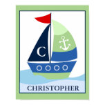 Little Skipper Sailboat Custom Name Print
