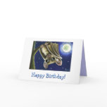 Little sleepy bat greeting card