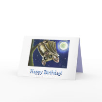Little sleepy bat greeting card