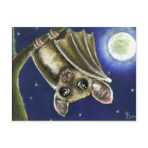 Little sleepy bat postcards