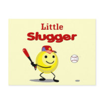 Little Slugger Baseball Smiley Postcards
