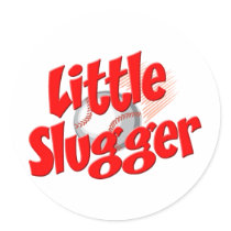 Little Slugger Round Sticker