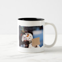 Little Snowman With Customizable Sign Mug