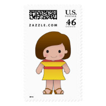 Little Spanish Girl postage by Maria_K_Bell Little Spanish Girl postage