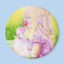 Little Spring Fairy Rose Magnet magnets