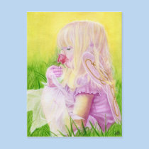 Little Spring Fairy Rose Postcard postcards