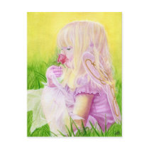 Little Spring Fairy Rose Postcard