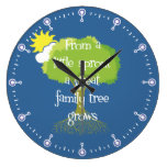 Little Sprout Family Tree Round Clock
