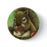 Little squirrel and mushrooms pins