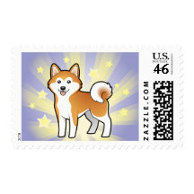 Little Star Akita Inu / Shiba Inu Stamp
