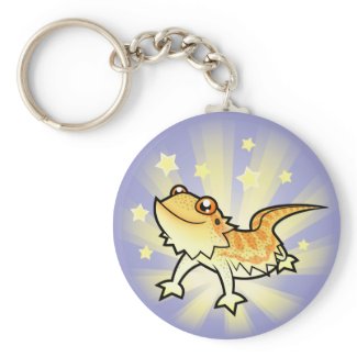 Cartoon Orange Fire Bearded Dragon