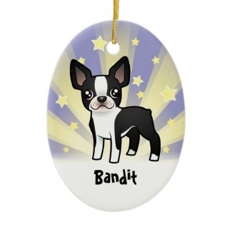 Little Star Cartoon Boston Terrier Ornament (customize with your pets name!) Little Star Cartoon Boston Terrier Ornament (customize with your pets name!)
