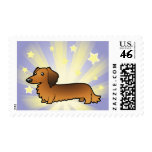 Little Star Dachshund (longhair) Postage