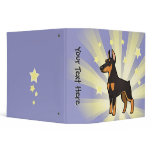 Little Star Doberman Pinscher (pointy ears) 3 Ring Binders