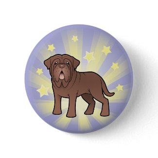 Little Star Chocolate Neapolitan Mastiff Button Cartoon Chocolate Neapolitan Mastiff Button / Badge