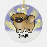 Little Star Pekingese (puppy cut) Ornaments