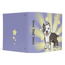Little Star Pitbull/American Staffordshire Terrier 3 Ring Binders