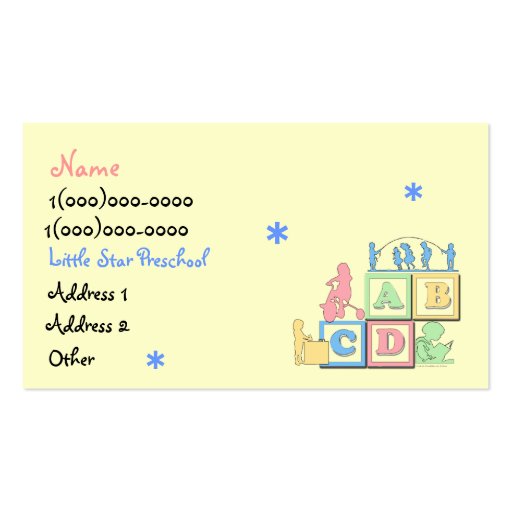 Little Star Preschool Business Card
