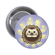 Little Star Pygmy Hedgehog Pinback Button