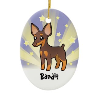 Little Star Chocolate Rat Terrier Ornament Add Your Pet's Name to this Chocolate Rat Terrier Ornament