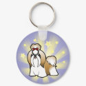Little Star Shih Tzu (show cut) keychain