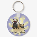 Little Star Shih Tzu (show cut) keychain
