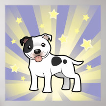 Little Star Staffordshire Bull Terrier Posters