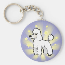 Little Star Standard/Miniature/Toy Poodle pup cut Keychains