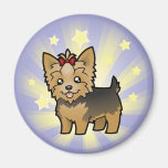 Little Star Yorkshire Terrier (short hair & bow) Magnets