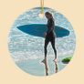 Little Surfer Girl Christmas Ornaments