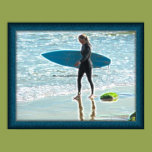 Little Surfer Girl Poster