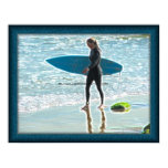 Little Surfer Girl Poster