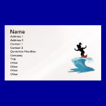 LITTLE SURFER GIRL SURFING SURF WAVES OCEAN FUN business cards