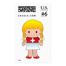 Little Swiss Girl postage