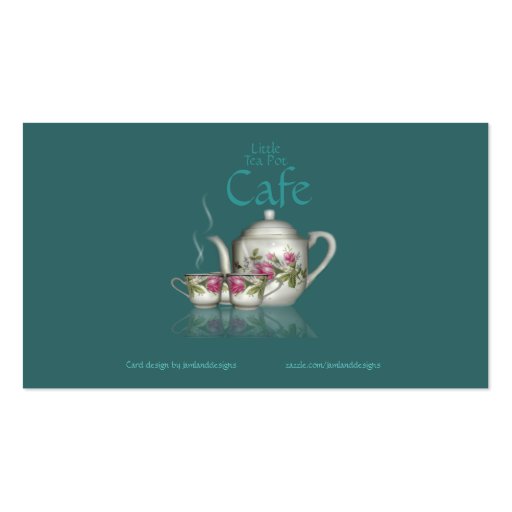 Little Tea Pot Cafe Shop Business Card (back side)