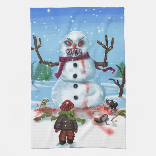 Little Timothys LAST Snowman Kitchen Towels