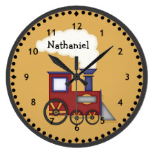 Little Train Engine Wall Clock