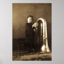 Little Tuba Girl Poster