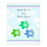 Little Turtles Baby Shower Personalized Announcement