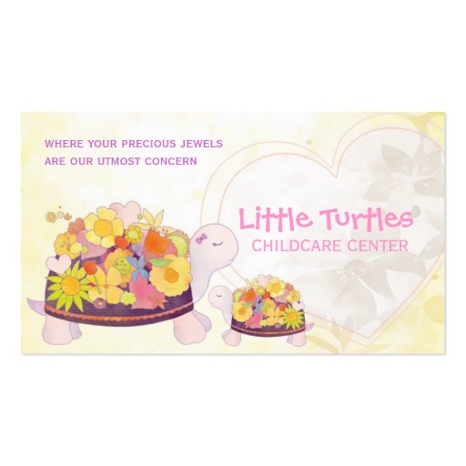 Little Turtles Childcare or Daycare Business Cards