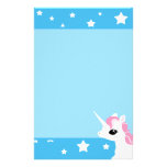 Little Unicorn pink mane stationary Personalized Stationery