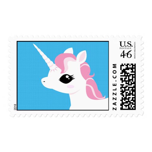 Little Unicorn with Pink Mane Stamp