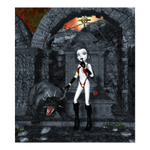 Little Vamp, Print by MoonArtandDesigns Little Vamp, Print