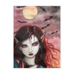 Little Vampire Postcard by lly Harrison